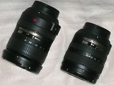 レンズキット同梱の AF‐S DX Zoom Nikkor ED 18-70mm F3.5-4.5G IF と AF-S DX VR Zoom Nikkor ED 18-200mm F3.5-5.6G