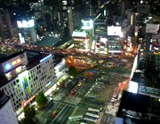 渋谷駅前の夜景
