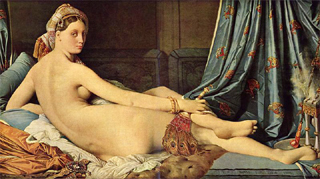 伝統的な絵画 「La Grande Odalisque」（1814年）